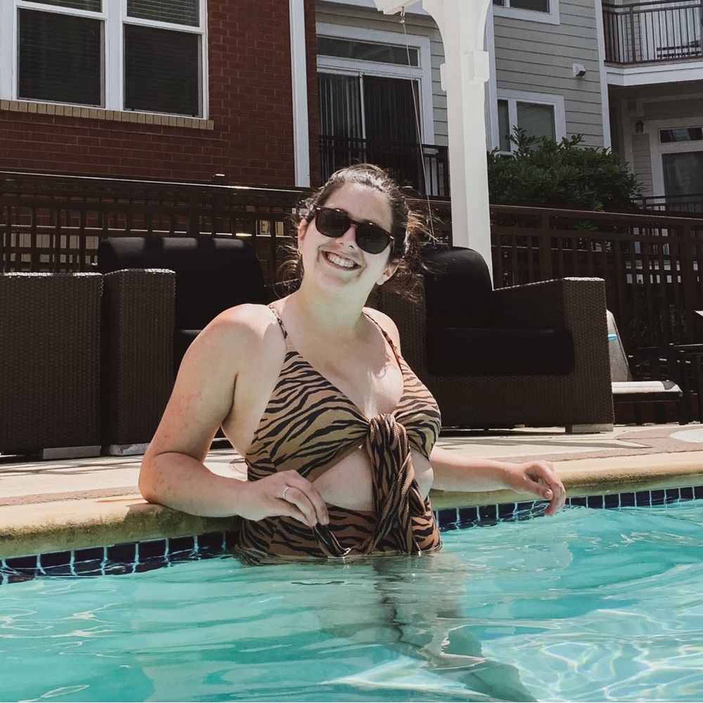 Aerie Black and Tan Bikini Swimwear